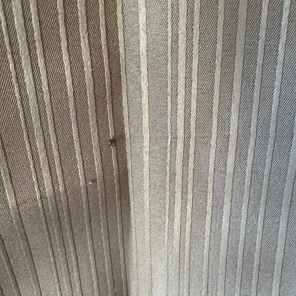 Blackout curtain panel, Silver Grommet, 63” long, 54” wide Gray stripe, Used - Picture 6 of 8